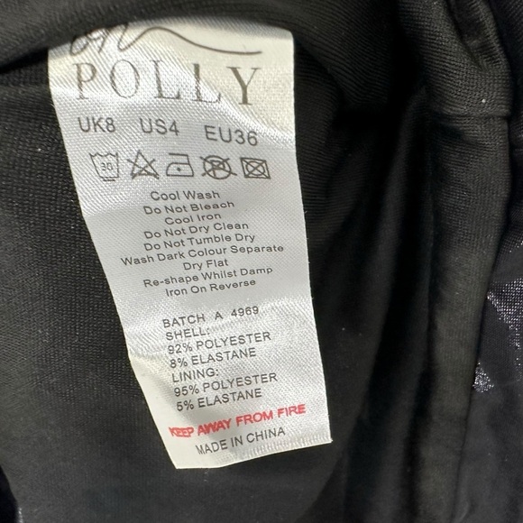 Oh Polly Womens Strapless Ruched Bandeau Mini Dress Size US 4 Black Party NWT - Picture 8 of 11